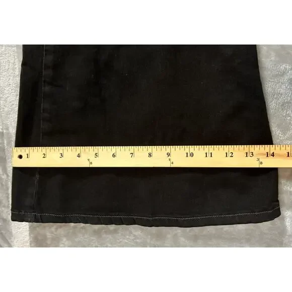 Free People Womens 27 Black Flared Legs Jeans Y2K Retro Boho Hippie USA - Picture 7 of 14